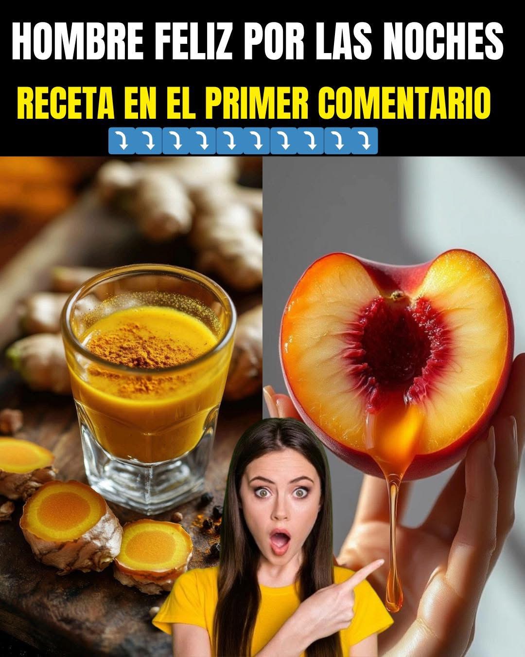 Remedio Casero Natural para Apoyar la Vitalidad Masculina con Cúrcuma, Jengibre y Miel