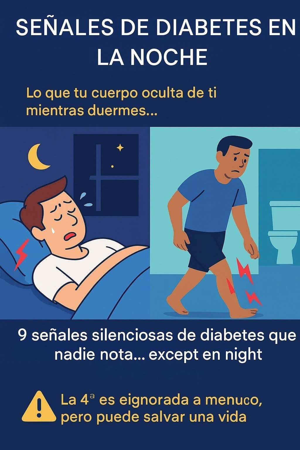 9 Señales de Diabetes que Aparecen por la Noche: ¡Lo que Necesitas Saber