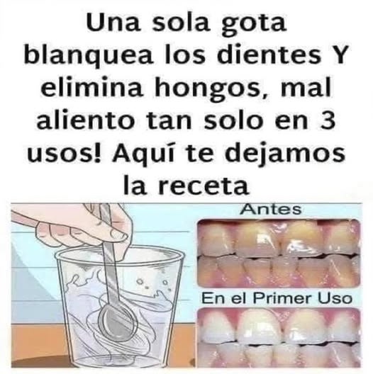 🦷 Una sola gota que blanquea los dientes, elimina hongos y combate el mal aliento