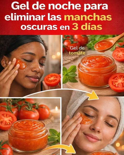 El gel nocturno con tomate que muchas personas usan para apoyar la luminosidad de la piel y atenuar manchas