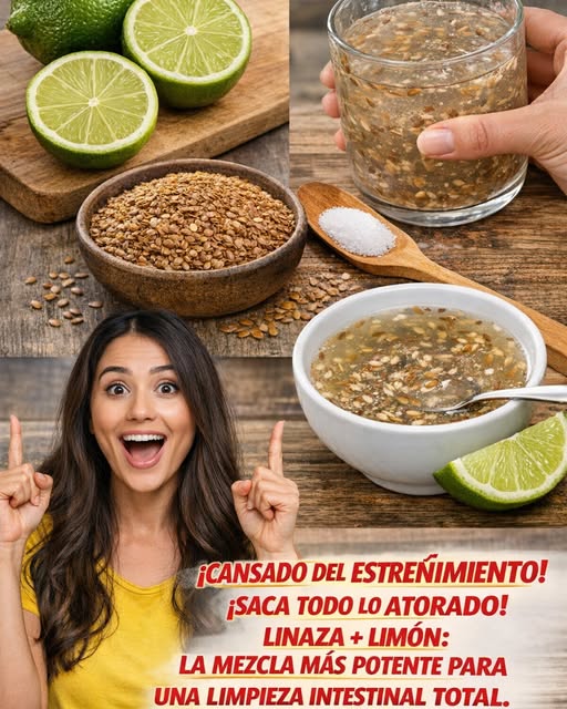 ¡SACA TODA LA CACHA ATORADA! Despídete del Estreñimiento Crónico con Esta Mezcla Poderosa de Linaza, Limón y el Polvo Secreto 🔥