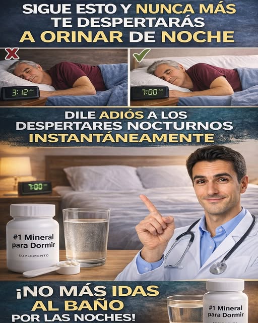Haz esto y duerme toda la noche sin levantarte a orinar después de los 60