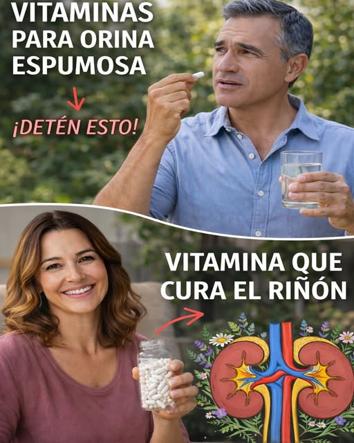 Descubre la vitamina que podría ayudar a tus riñones cuando aparece espuma en la orina