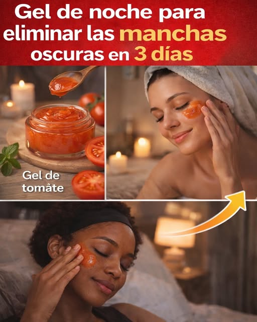 El gel nocturno con tomate que muchas personas usan para apoyar la luminosidad y atenuar manchas
