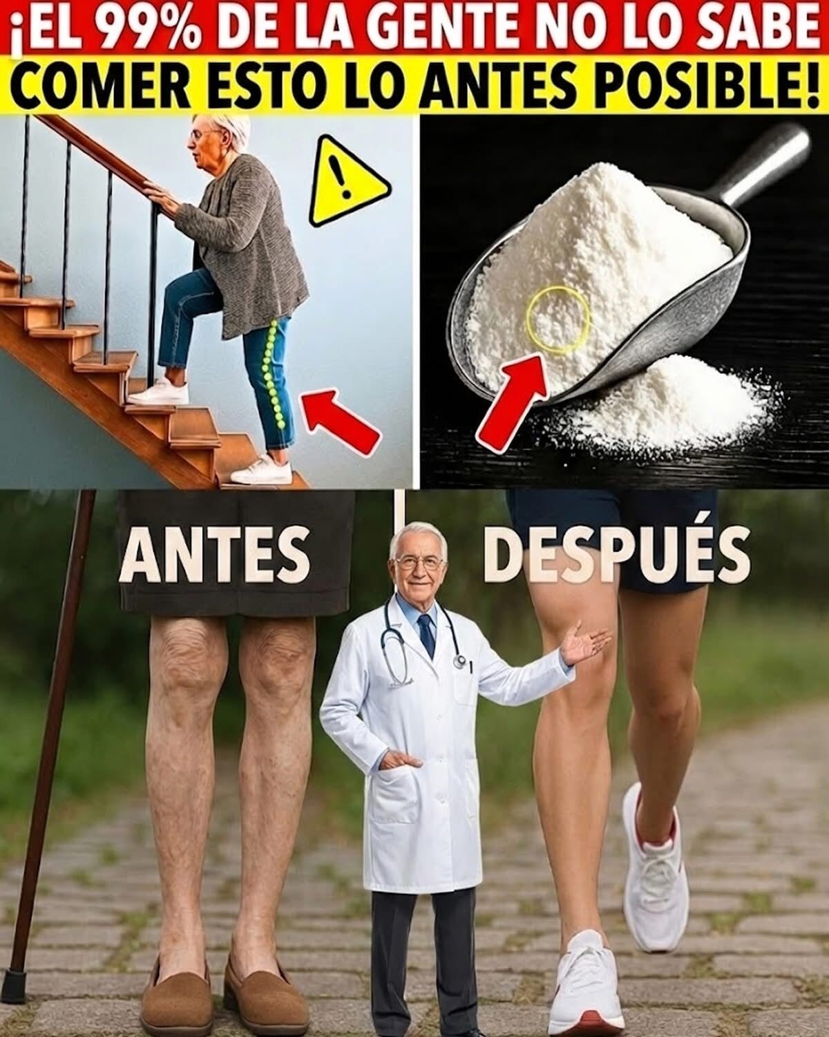 ¡TUS PIERNAS SE DEBILITAN PRIMERO! ¡Come Estos 6 Alimentos Para Fortalecerlas! – Frank Suárez