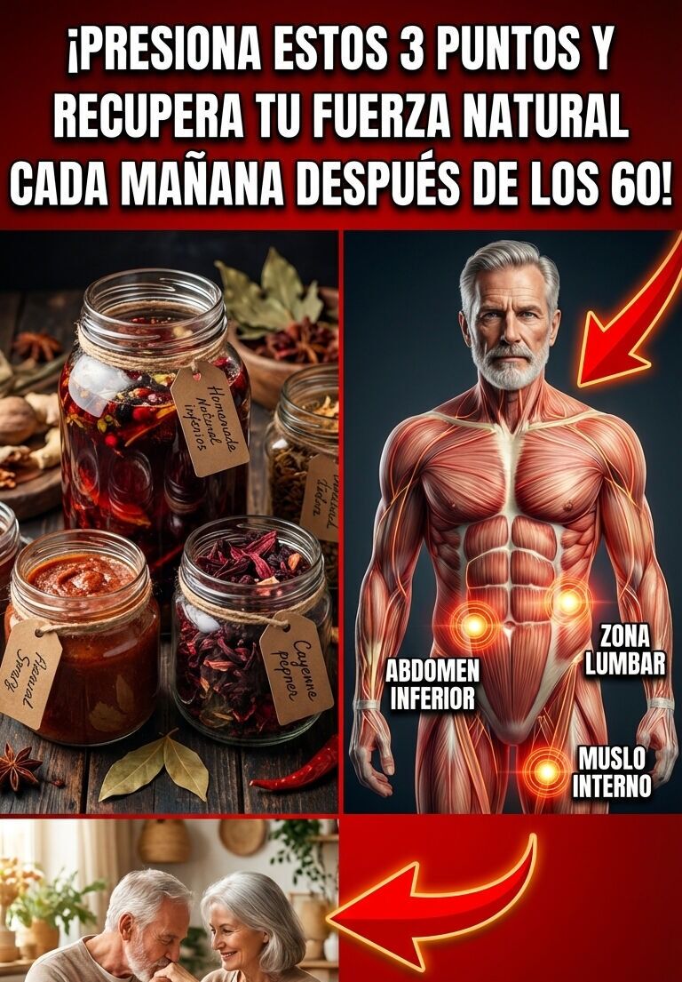 Presiona Estos 3 Puntos y Recupera tu Fuerza Natural Cada Mañana Después de los 60
